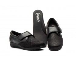Women's Shoes Black Leather Lycra Velcro DU-69649,95 €