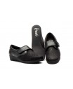 Women's Shoes Black Leather Lycra Velcro DU-69649,95 €