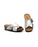 Women's Clogs Silver Leather Buckle ENC-60449,95 €