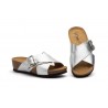 Women's Clogs Silver Leather Buckle ENC-60449,95 €