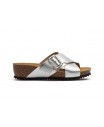 Women's Clogs Silver Leather Buckle ENC-60449,95 €