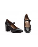 Women's Leather Heel Shoes with Buckle GV-809059,95 €