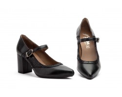 Women's Leather Heel Shoes with Buckle GV-809059,95 €