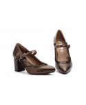 Women's Leather Heel Shoes with Buckle GV-809059,95 €