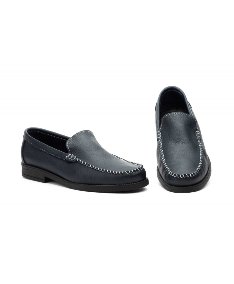 Náuticos Mocasín Hombre Piel Floater Marino IB-253 49,95 €