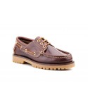 Nautical Men's Leather Pull Marron Navy Thick Sole Stitched Iberian IBERICO-780249,90 €