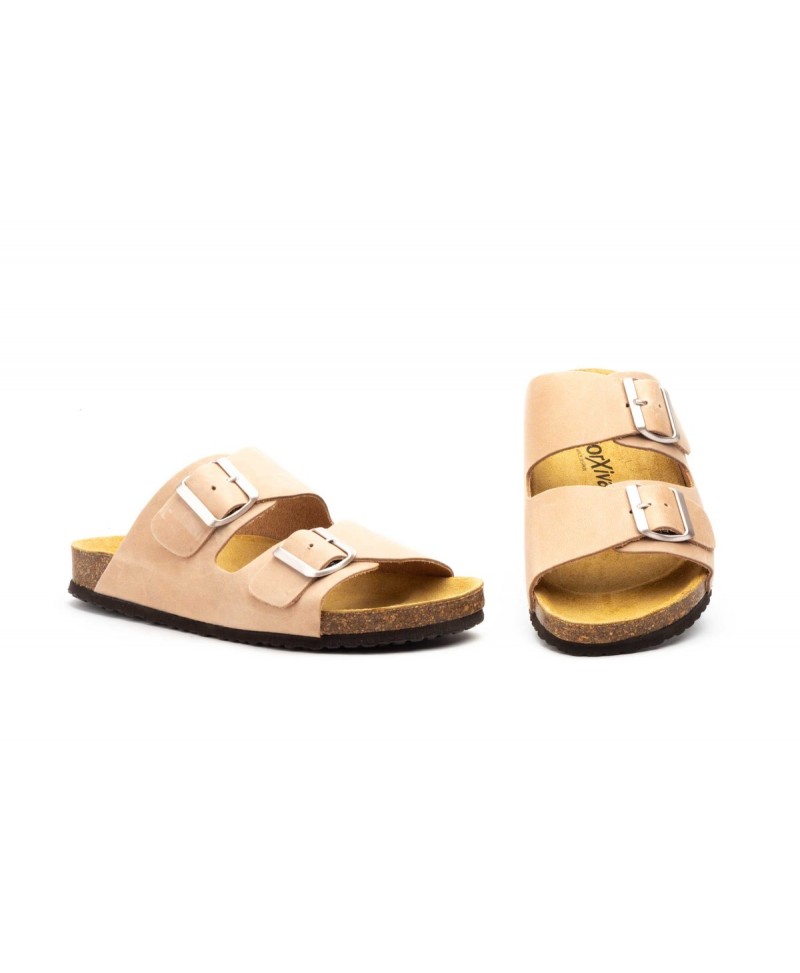Sandalia Bio Mujer Piel Taupe Doble Hebilla MX-8200 44,95 €