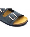 Women's Bio Sandal Taupe Leather Double Buckle MX-820044,95 €