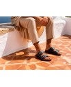 Women's Bio Sandal Taupe Leather Double Buckle MX-820044,95 €