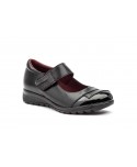 Women's Black Leather Shoes with Velcro MX-92049,95 €