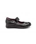 Women's Black Leather Shoes with Velcro MX-92049,95 €