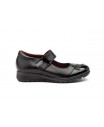Women's Black Leather Shoes with Velcro MX-92049,95 €