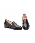 Women's Black Leather Shoes PYM-180554,95 €