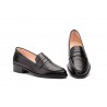 Women's Black Leather Shoes PYM-180554,95 €