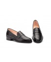Women's Black Leather Shoes PYM-180554,95 €