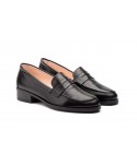 Women's Black Leather Shoes PYM-180554,95 €