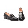 Women's Black Leather Shoes with Buckle PYM-181054,95 €