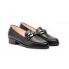 Women's Black Leather Shoes with Buckle PYM-181054,95 €