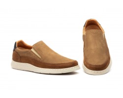 Men's Casual Shoe Nubuck Leather Taupe Elastic R83-260559,95 €