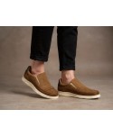 Men's Casual Shoe Nubuck Leather Taupe Elastic R83-260559,95 €