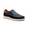 Men's Casual Navy Nubuck Leather Shoes with Elastic R83-262559,95 €