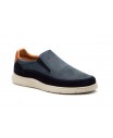 Men's Casual Navy Nubuck Leather Shoes with Elastic R83-262559,95 €