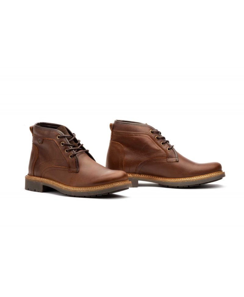Botín Hombre Piel Camel Cordones R83-T110 64,95 €