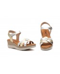 Women's Sandals Leather Silver White Platinum SPK-252349,95 €