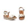 Women's Sandals Leather Silver White Platinum SPK-252349,95 €