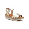 Women's Sandals Leather Silver White Platinum SPK-252349,95 €
