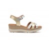 Women's Sandals Leather Silver White Platinum SPK-252349,95 €