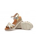 Women's Sandals Leather Silver White Platinum SPK-252349,95 €