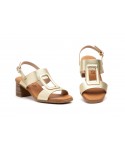 Women's Leather Heel Sandals with Buckle and Gel SPK-255649,95 €
