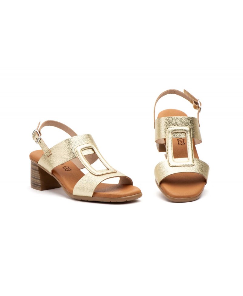 Women's Leather Heel Sandals with Buckle and Gel SPK-255649,95 €