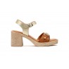 Women's Leather Sandals Platinum Heel Buckle SPK-257949,95 €