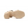 Women's Leather Sandals Platinum Heel Buckle SPK-257949,95 €