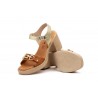 Women's Leather Sandals Platinum Heel Buckle SPK-257949,95 €
