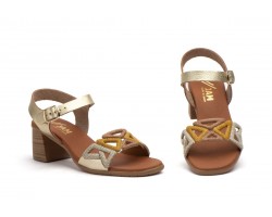 Women's Leather Sandals Platinum Fantasy Heel Buckle SPK-267149,95 €