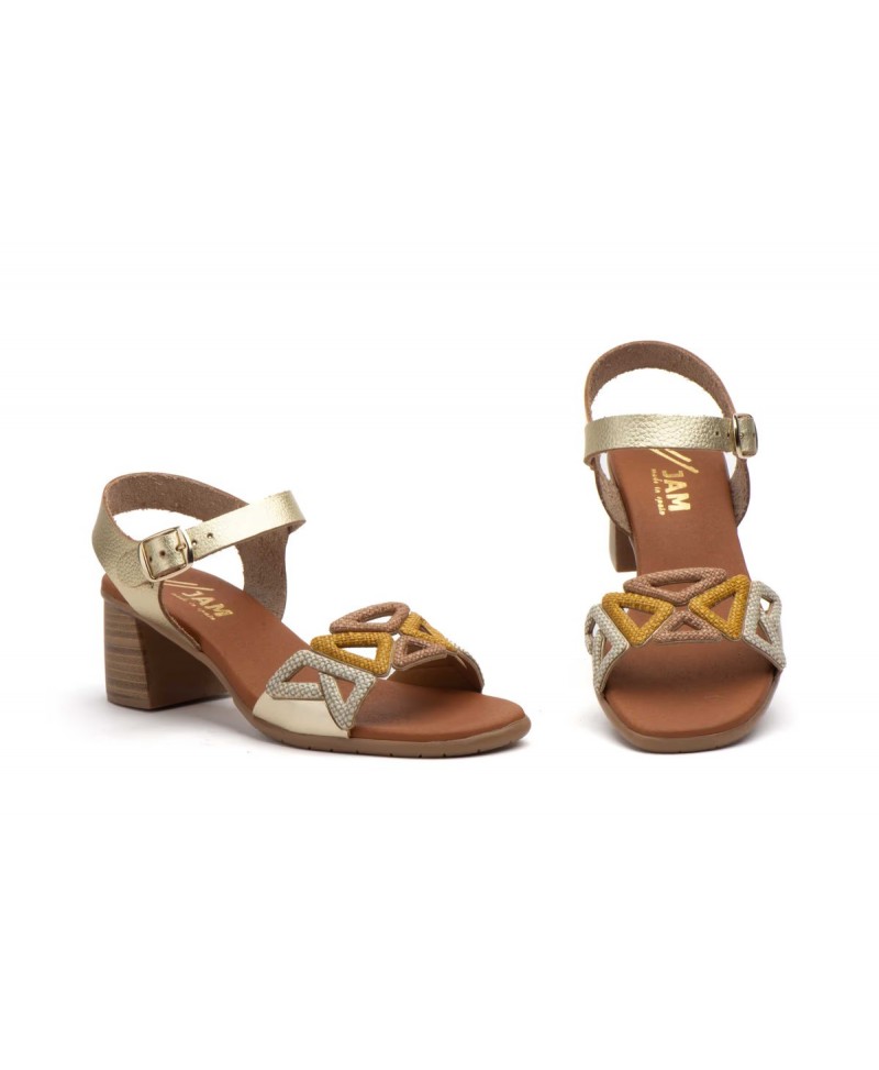 Women's Leather Sandals Platinum Fantasy Heel Buckle SPK-267149,95 €