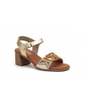 Women's Leather Sandals Platinum Fantasy Heel Buckle SPK-267149,95 €