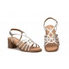 Sandalias Mujer Tiras Plata Tacón Madera Planta Gel Cierre Hebilla SS-2642 49,95 €