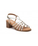 Sandalias Mujer Tiras Plata Tacón Madera Planta Gel Cierre Hebilla SS-2642 49,95 €