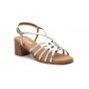 Sandalias Mujer Tiras Plata Tacón Madera Planta Gel Cierre Hebilla SS-2642 49,95 €