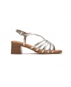 Sandalias Mujer Tiras Plata Tacón Madera Planta Gel Cierre Hebilla SS-2642 49,95 €
