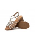 Sandalias Mujer Tiras Plata Tacón Madera Planta Gel Cierre Hebilla SS-2642 49,95 €