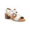 Women's Sandals Silver Leather Wooden Heel Gel Insole Buckle Closure SS-264349,95 €