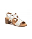 Women's Sandals Silver Leather Wooden Heel Gel Insole Buckle Closure SS-264349,95 €
