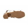 Women's Sandals Silver Leather Wooden Heel Gel Insole Buckle Closure SS-264349,95 €