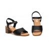 Women's Leather Sandals Cutout Wood Heel Buckle SS-606149,95 €