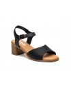 Women's Leather Sandals Cutout Wood Heel Buckle SS-606149,95 €